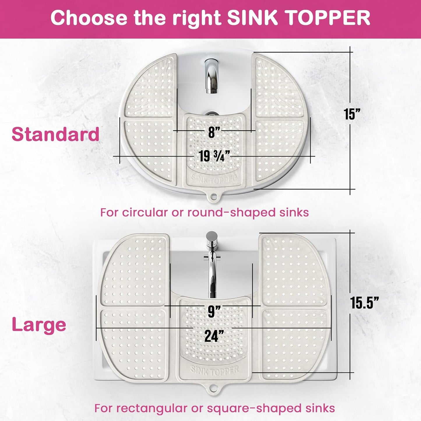 Foldable Sink Cover | Silicone Beauty Makeup Brush Cleaning Mat | Hot Tools Organizer | Bathroom Cover for Counter Space & Storage Saver | Traveling Must Haves | Standard, Pacific Blue