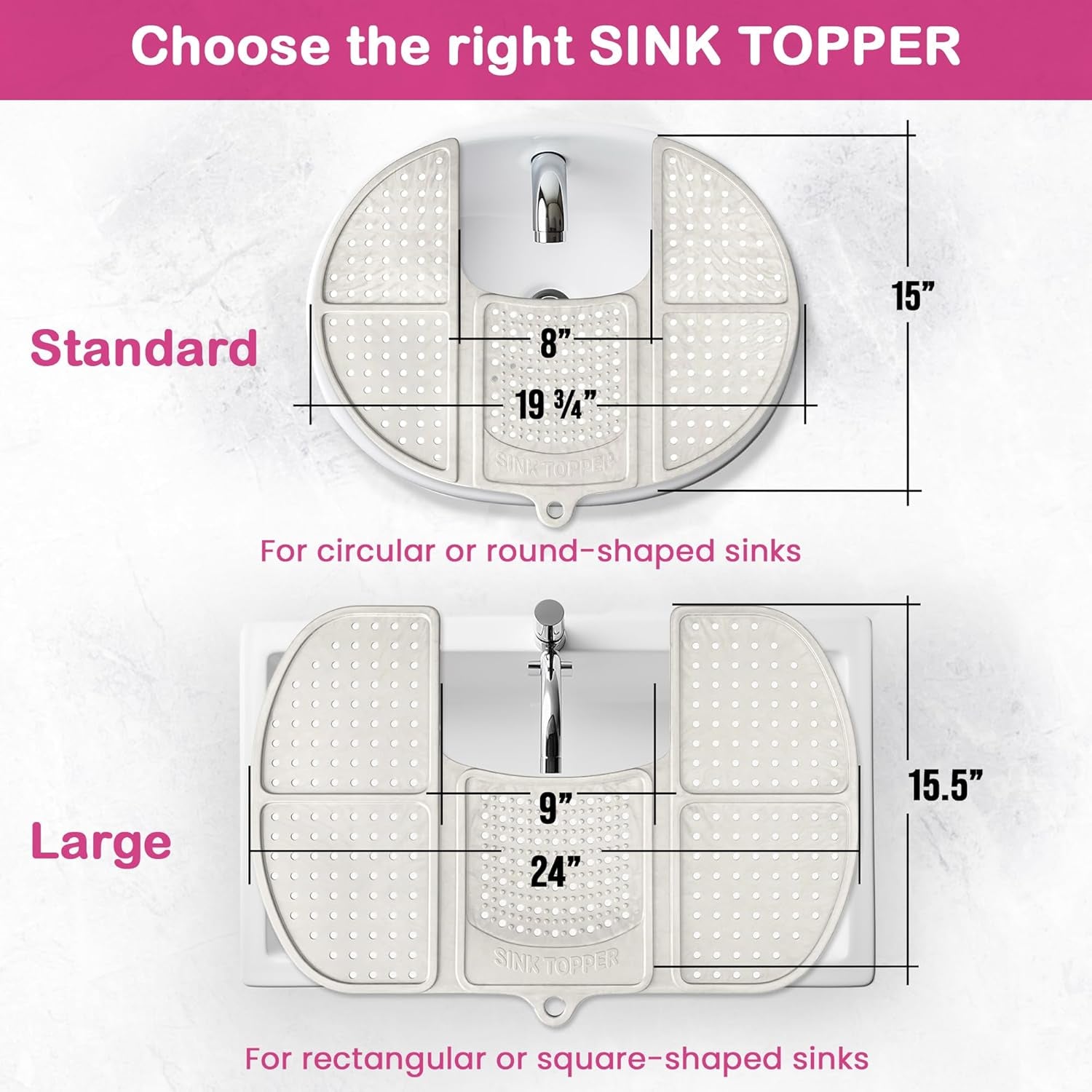 Foldable Sink Cover | Silicone Beauty Makeup Brush Cleaning Mat | Hot Tools Organizer | Bathroom Cover for Counter Space & Storage Saver | Traveling Must Haves | Standard, Pacific Blue